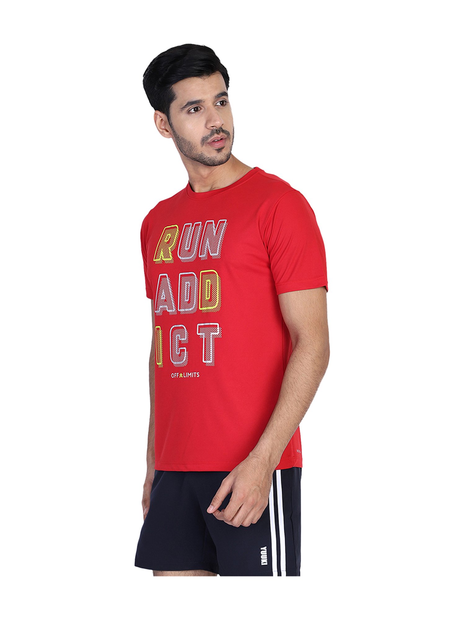 OFF LIMITS Red Short Sleeves Round Neck T-Shirt