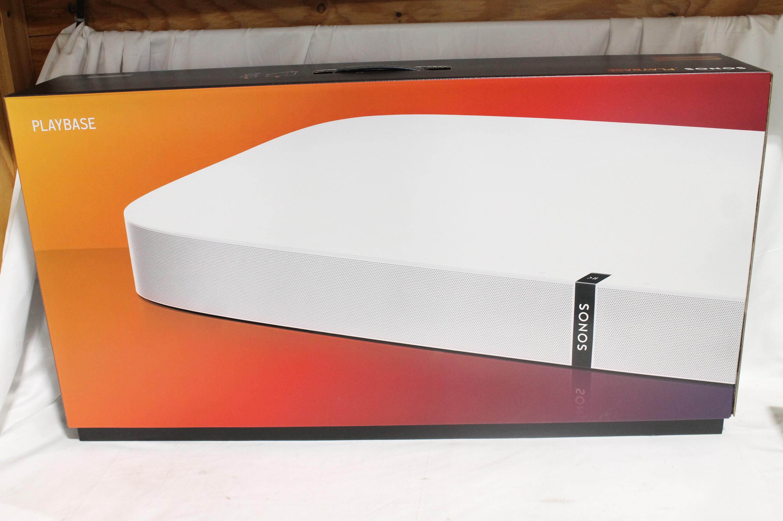 Sonos PLAYBASE Wireless Soundbar for Home Theater and Streaming Music. Works with Alexa. (White)