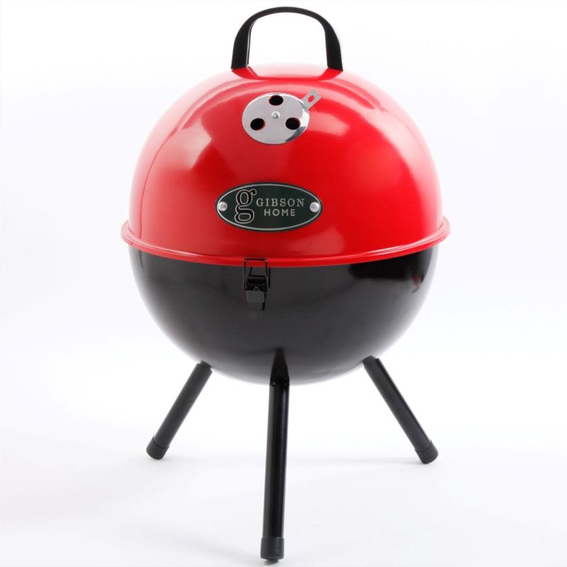 Gibson Kingston 2 Piece BBQ Grill Set in Black and Red