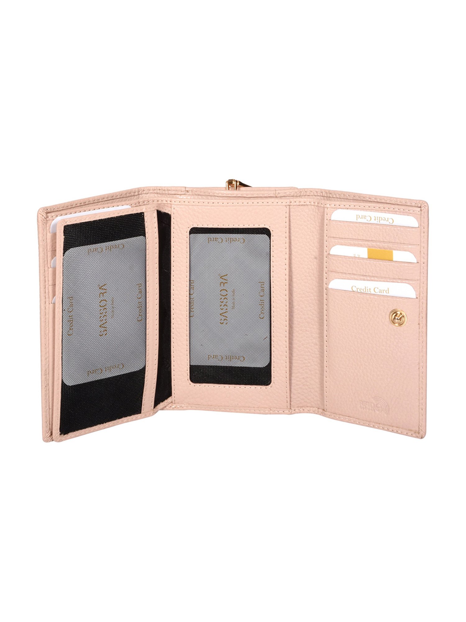 Sassora Lyla Light Pink Small Leather Wallet for Women