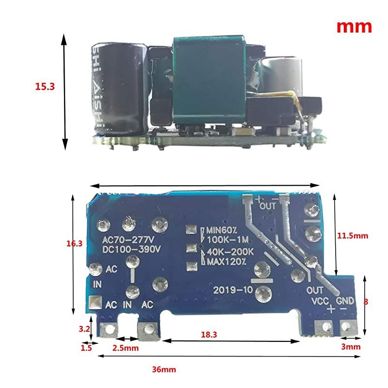 AC DC Converter Module Universal 110V 120V 220V 230V to DC 5V 12V Isolated Switching Power Supply Board DC 12V 1A Version