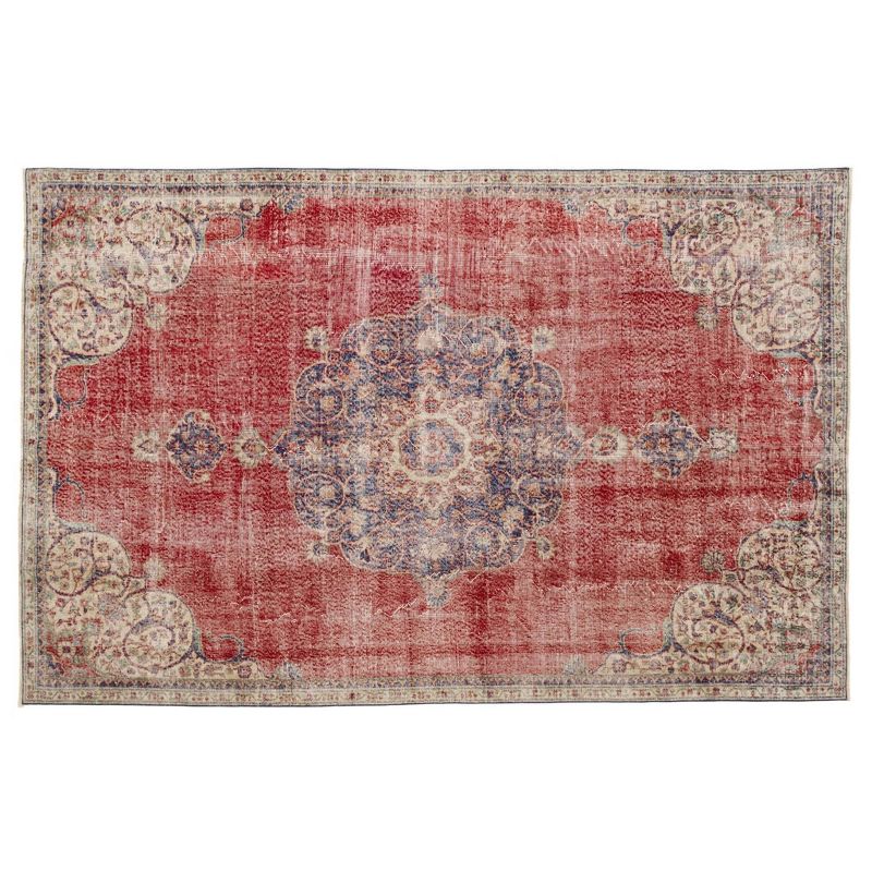6'9"x10'4" Vintage One-of-a-Kind Fabrizia Rug Red - Revival Rugs