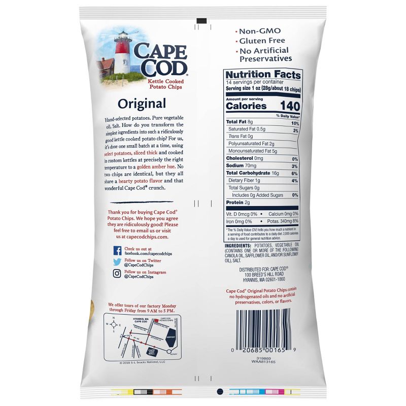 Cape Cod Original Flavored Kettle Cooked Potato Chips - 16oz