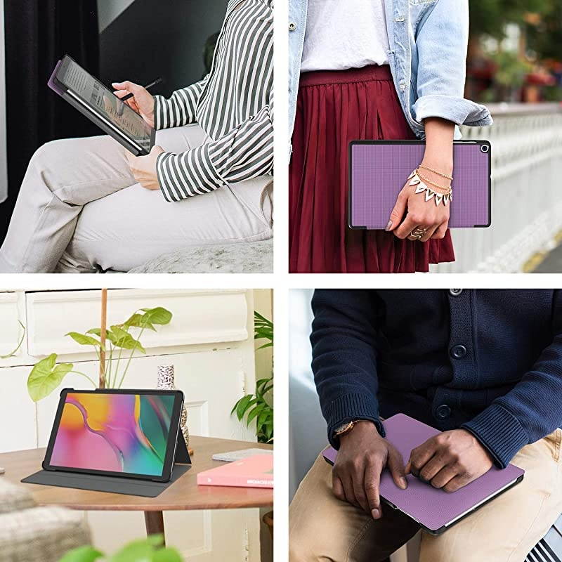 Galaxy Tab A 101 Case 2019 Premium Shock Proof Stand Folio CaseMulti Viewing Angles Soft TPU Back Cover for Samsung Galaxy Tab A 101 inch Tablet SMT510T515T517Violet