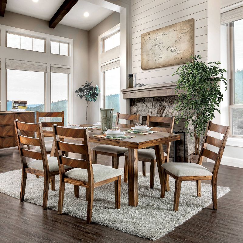 Set of 2 Larkin Upholstered Dining Chairs Light Oak - HOMES: Inside + Out