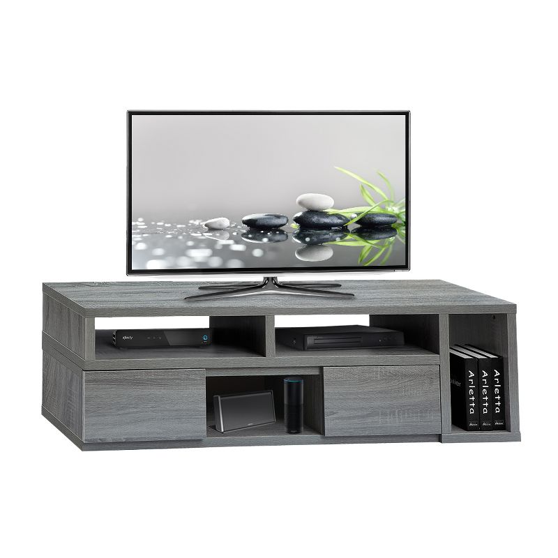 65"Adjustable TV Stand Console Gray - Techni Mobili