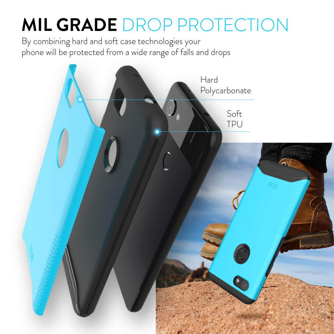 Google Pixel 3a (2019) Case, TUDIA [MERGE Series] Extreme Dual Layer Slim Precise Cutouts Phone Case For Google Pixel 3a [NOT Compatible with Pixel 3a XL Version] (Metallic Slate)