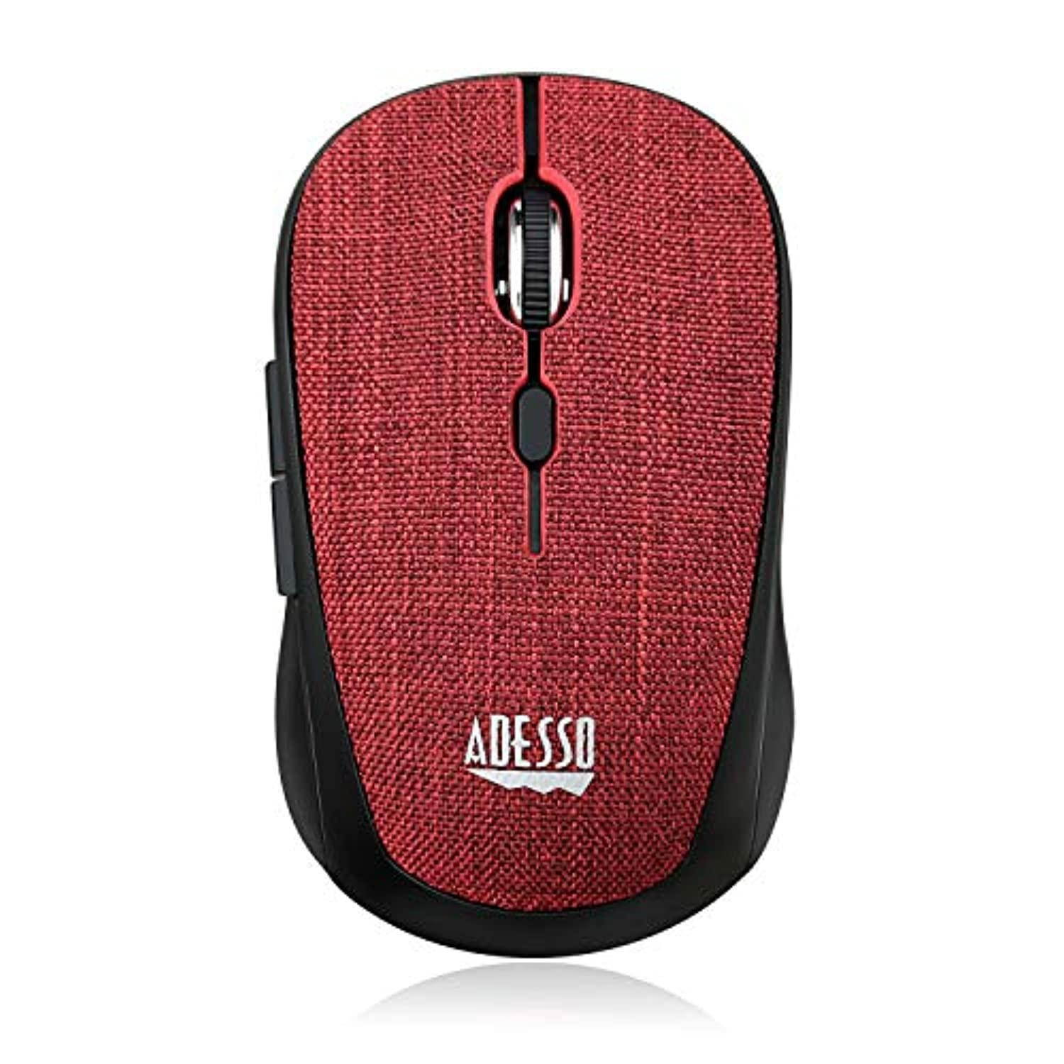Adesso iMouse S80R Mini Wireless 5-Button Fabic Mouse Red