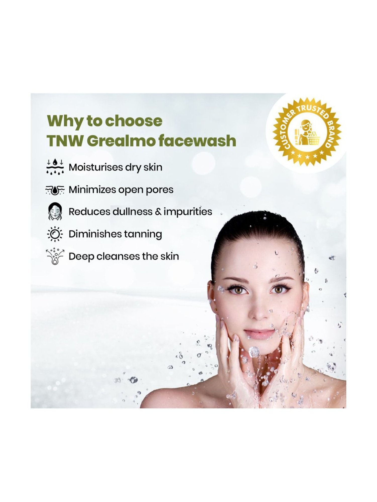 TNW-The Natural Wash Grealmo Green Tea Face Wash - 100 ml