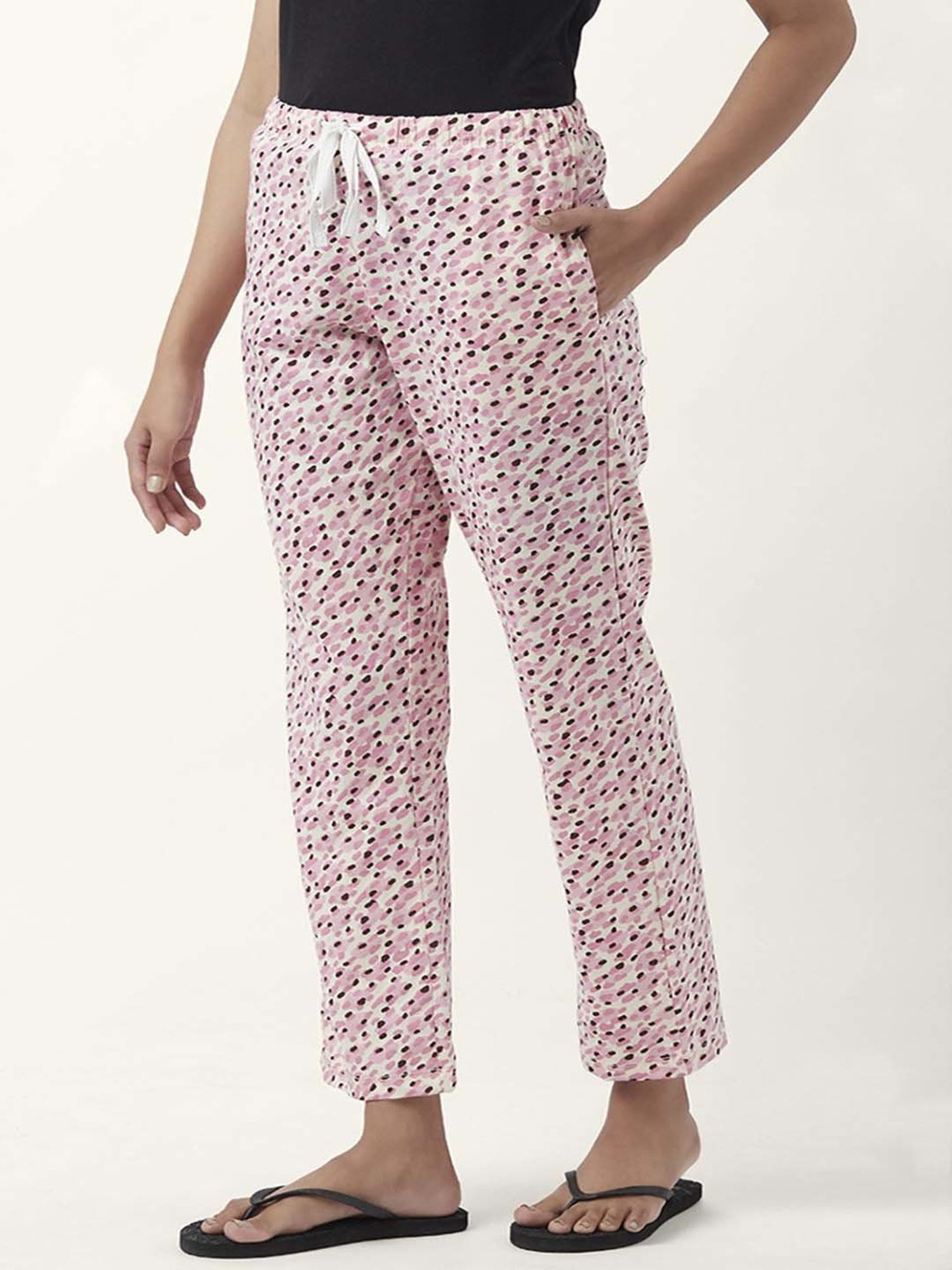 Dreamz by Pantaloons Pink Blue Cotton Printed Pyjamas