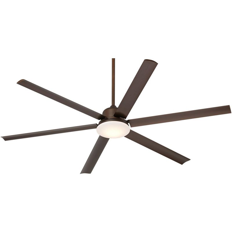 72" Casa Vieja Modern Outdoor Ceiling Fan with Light LED Dimmable Remote Control Oil Rubbed Bronze Damp Rated for Patio Porch