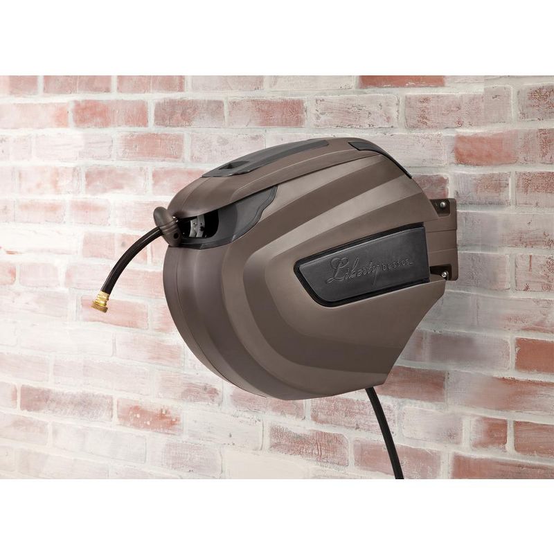 Liberty Garden 100-Foot Heavy-Duty Durable Wall Ceiling Mountable Retractable Outdoor Garden Hose Reel