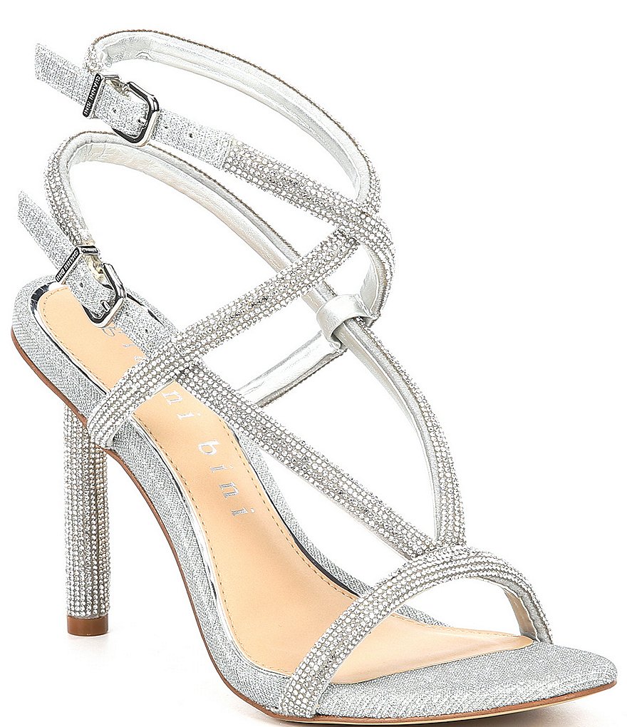 Gianni Bini Juniaa Suede Rhinestone Detail Strappy Dress Sandals