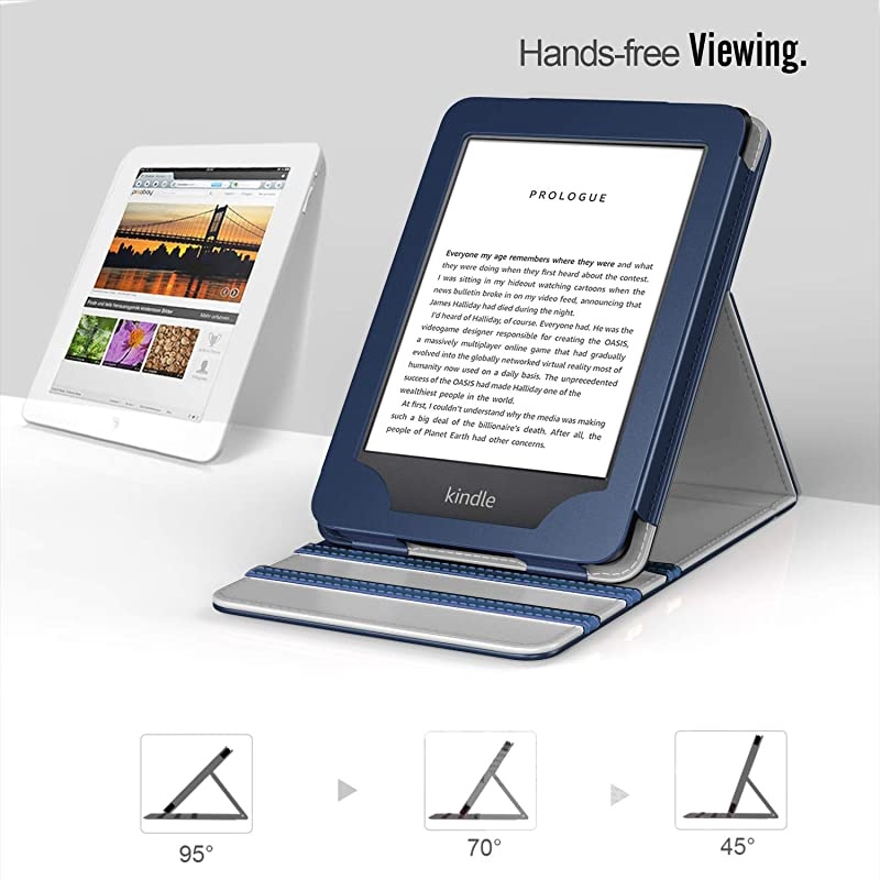 Case Fits AllNew Kindle 10th Generation 2019 Kindle 8th Generation 2016 Premium Vertical Flip Cover with Auto WakeSleep Function Indigo