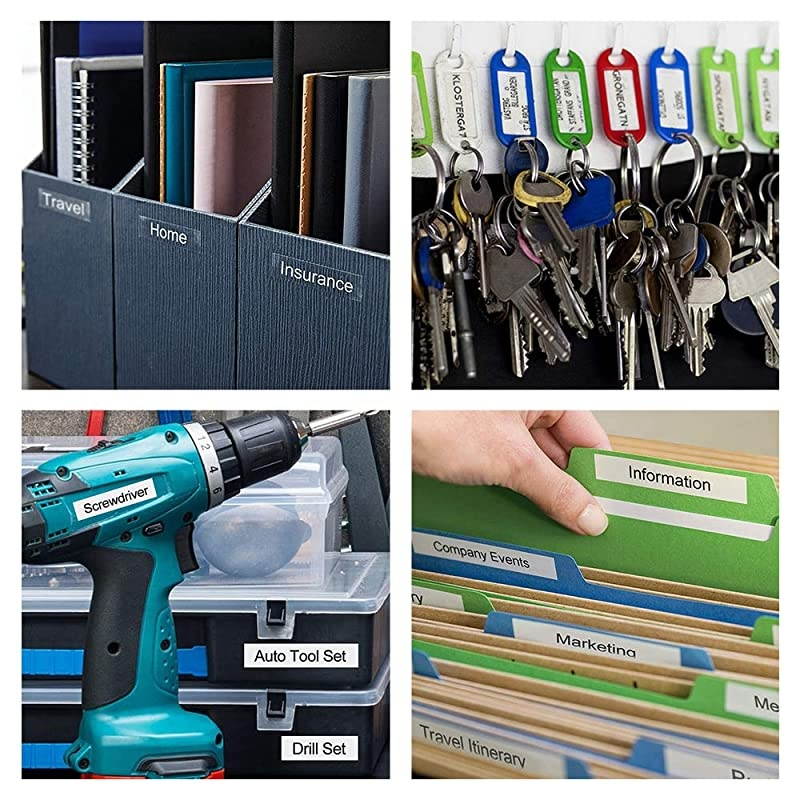 Tape MK231 MK 231s M231 047 Inch x 263 Feet12mmx 8mBlack on White TapesCompatible for Brother PTouch Makers PTM95 PT90 PT70BM PT65 PT80 PT70SR