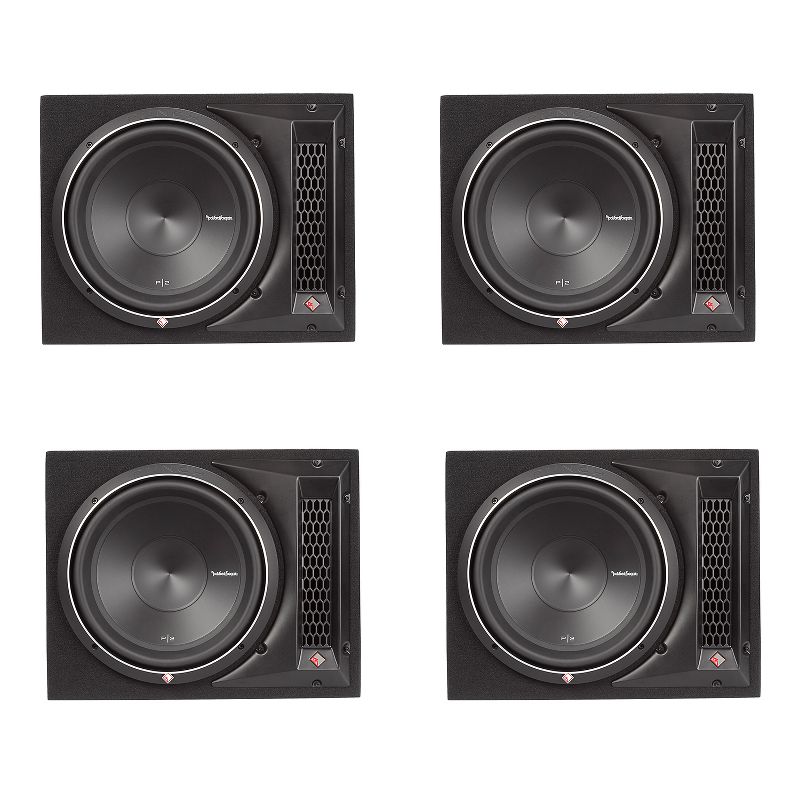 Rockford Fosgate P2-1X12 Punch 12-inch 800 Watt 1-Ohm Single Loaded Vented Subwoofer Enclosure (4 Pack)