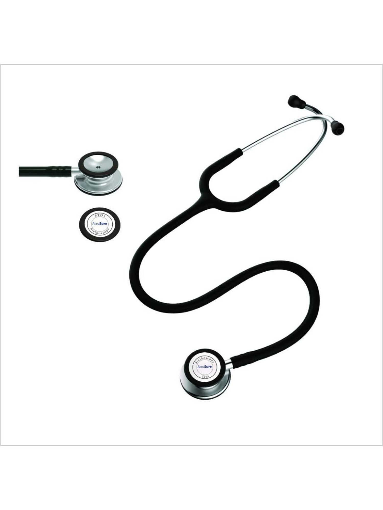 AccuSure ST-01 Stethoscope (Black)