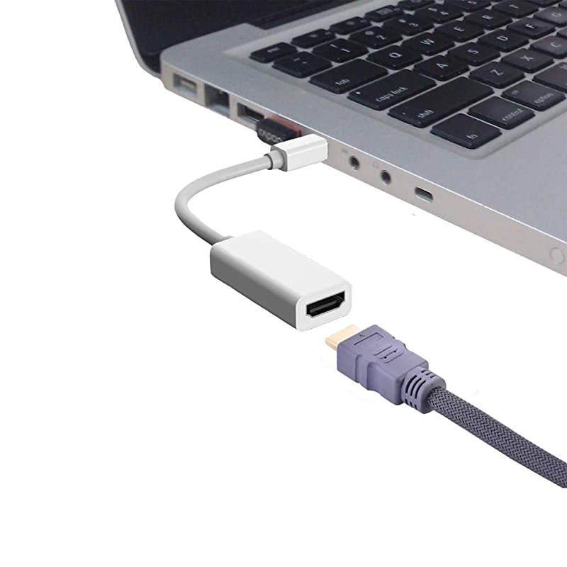 Mini DisplayPort to HDMI Adapter,  Thunderbolt to HDMI Converter for MacBook Air/Pro, Microsoft Surface Pro/Dock, Monitor, Projector and More (2-Pack, White)