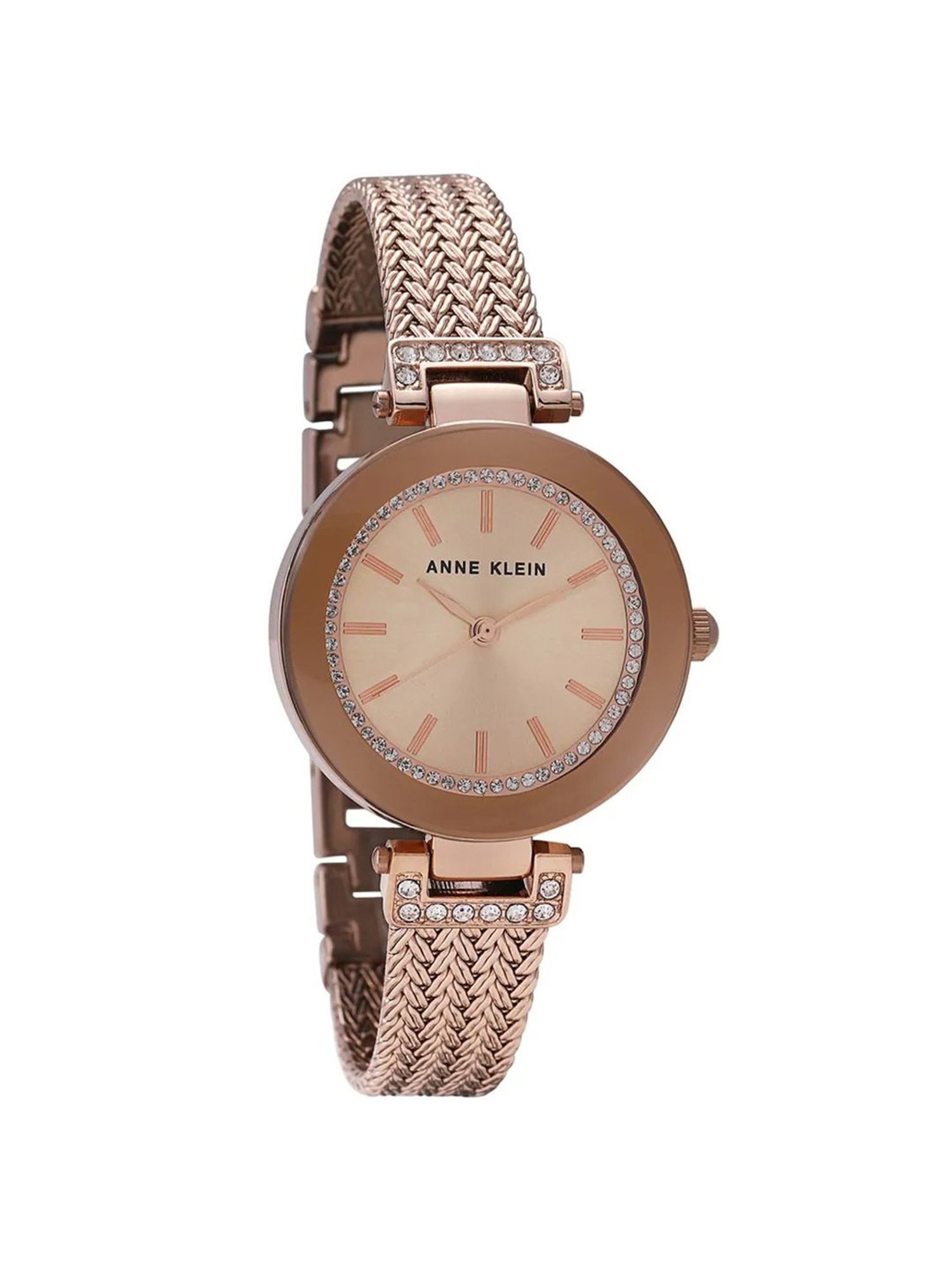 Anne Klein NDAK1906RGRG Crystals Analog Watch for Women