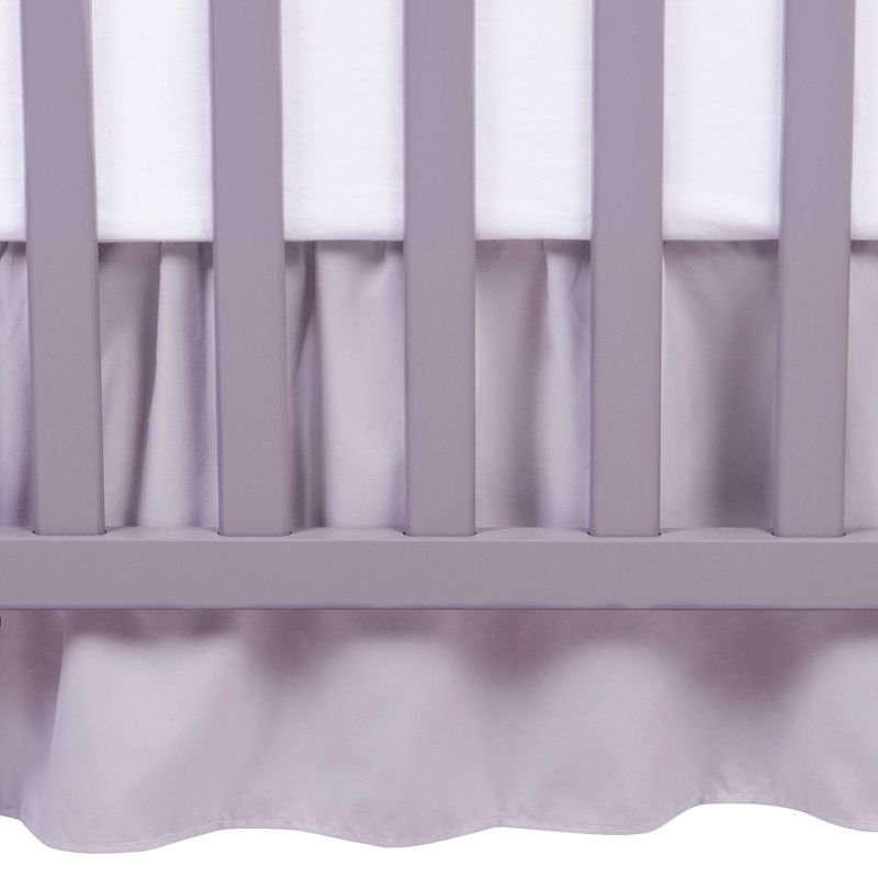 The Peanutshell Farmhouse Crib Skirt  - Gray