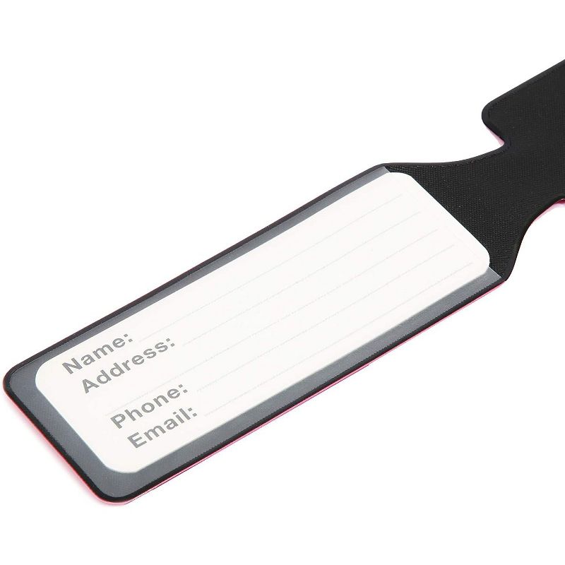 3-Pack Airplane Luggage Tags Name ID Labels for Suitcases Backpacks (9.8 x 1.5")