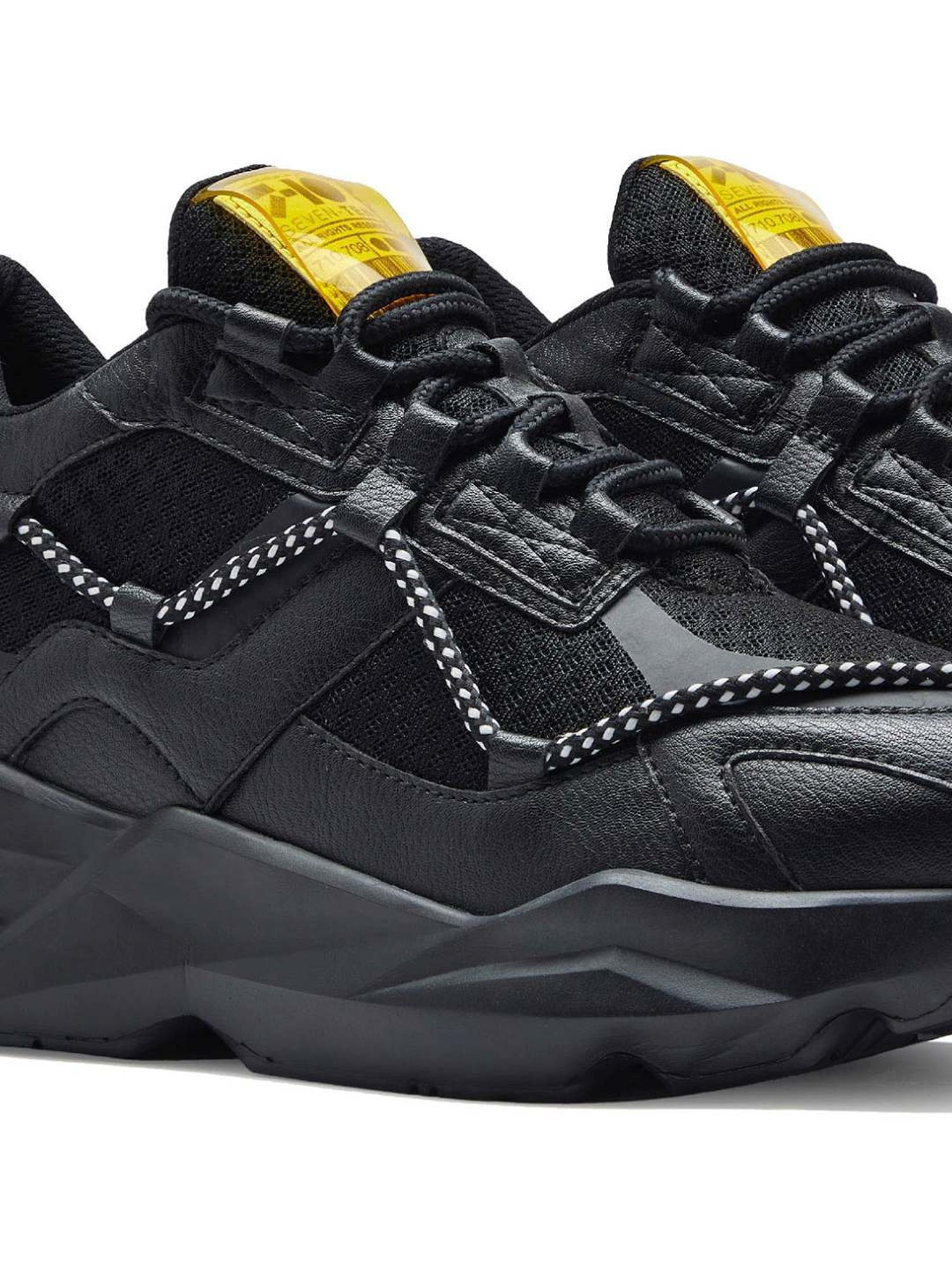 7-10 Men's 708 Elevate Street Black Chunky Sneakers