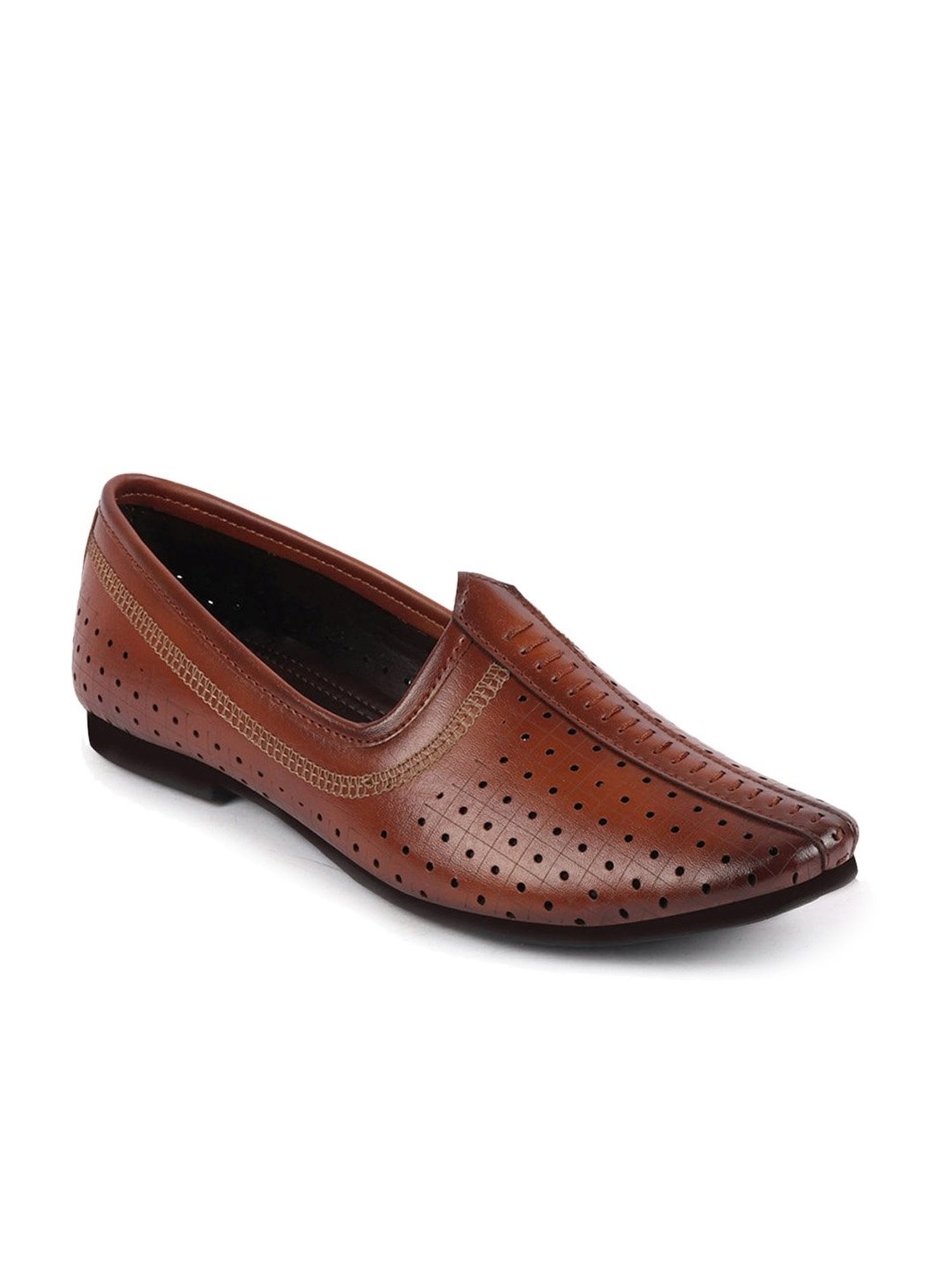 Fausto Men's Tan Ethnic Juttis