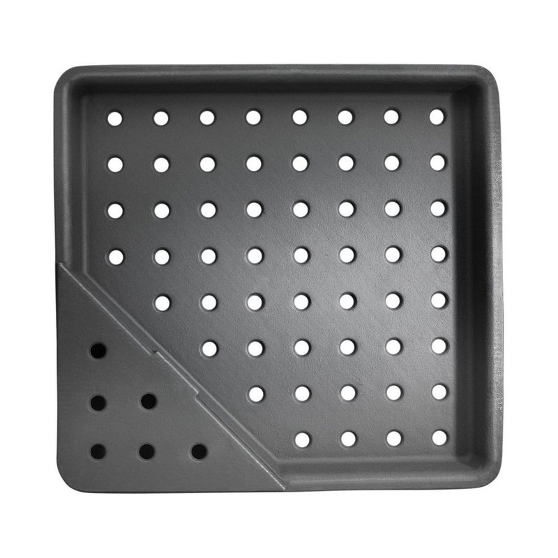 Napoleon 67732 15 x 14 Inch Cast Iron Charcoal and Smoker Tray Outdoor Gas Grill BBQ Barbecue Accessory, Black