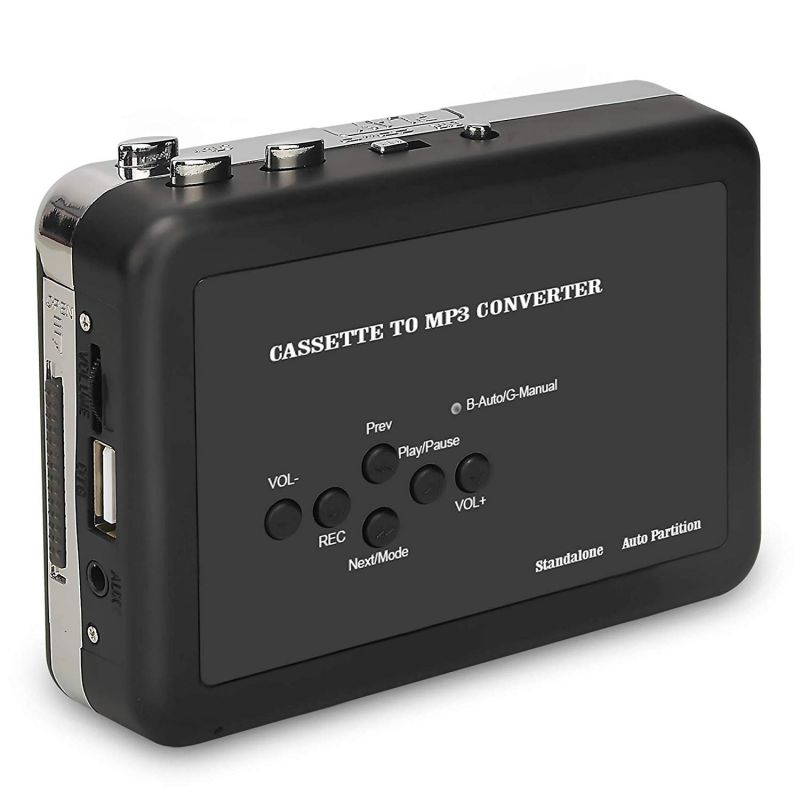 Rybozen Cassette Player, Portable Cassette Converter Recorder Convert Tapes to Digital MP3 Save into USB Flash Drive/ No PC Required Black