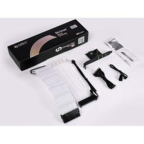 Graphics Card 6+2Pin 8Pin Male to Male Adapter Power Cable for Great Wall Dragon Module Power Supply with Net Cover,Black,about 58cm