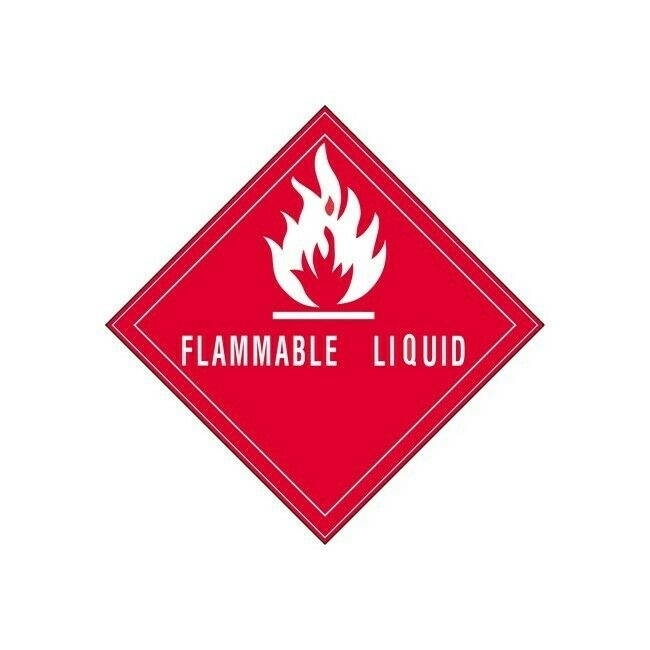 Tape Logic Labels, "Flammable Liquid", 4" x 4, Red/White, 500/Roll