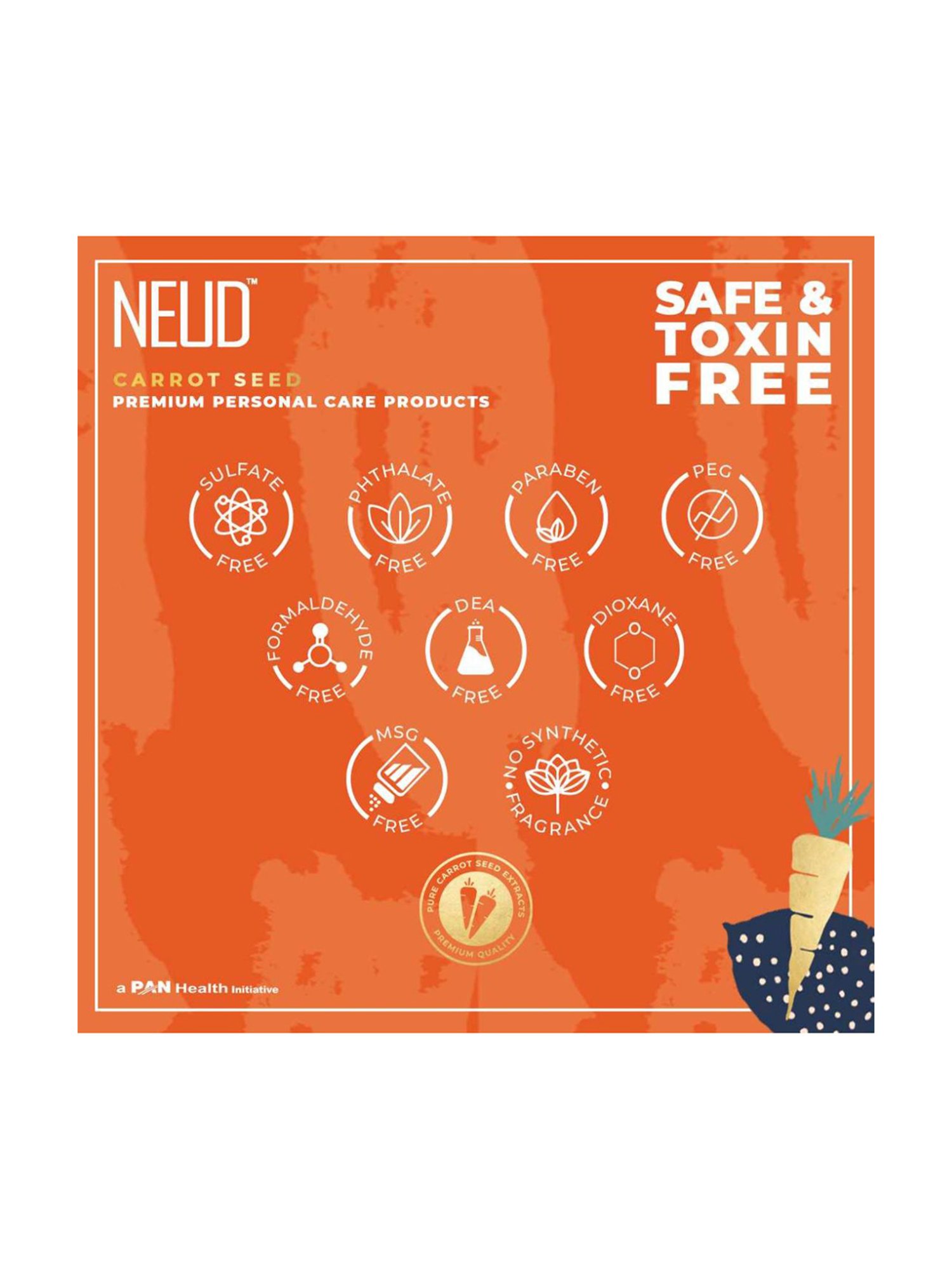 NEUD Carrot Seed Premium Hair Conditioner for Men & Women - 1 Pack - 300 ml