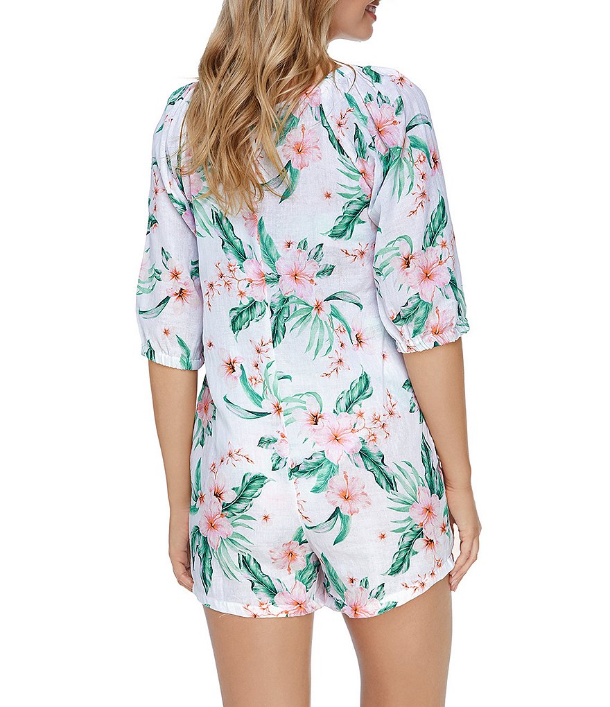 Becca by Rebecca Virtue Beach Date Hooded V-Neck Sleeveless Swim Cover Up Dress