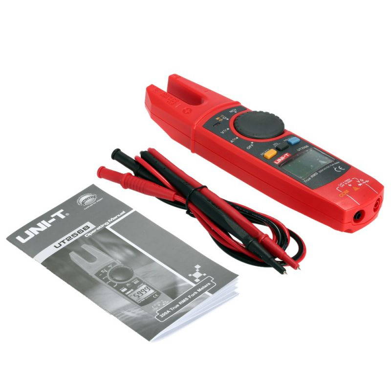 UNI-T UT256B True RMS Digital Fork Meter Clamp Multimeter AC/DC Voltage Current Resistance Capacitance NCV Test with Adjustable Backlight