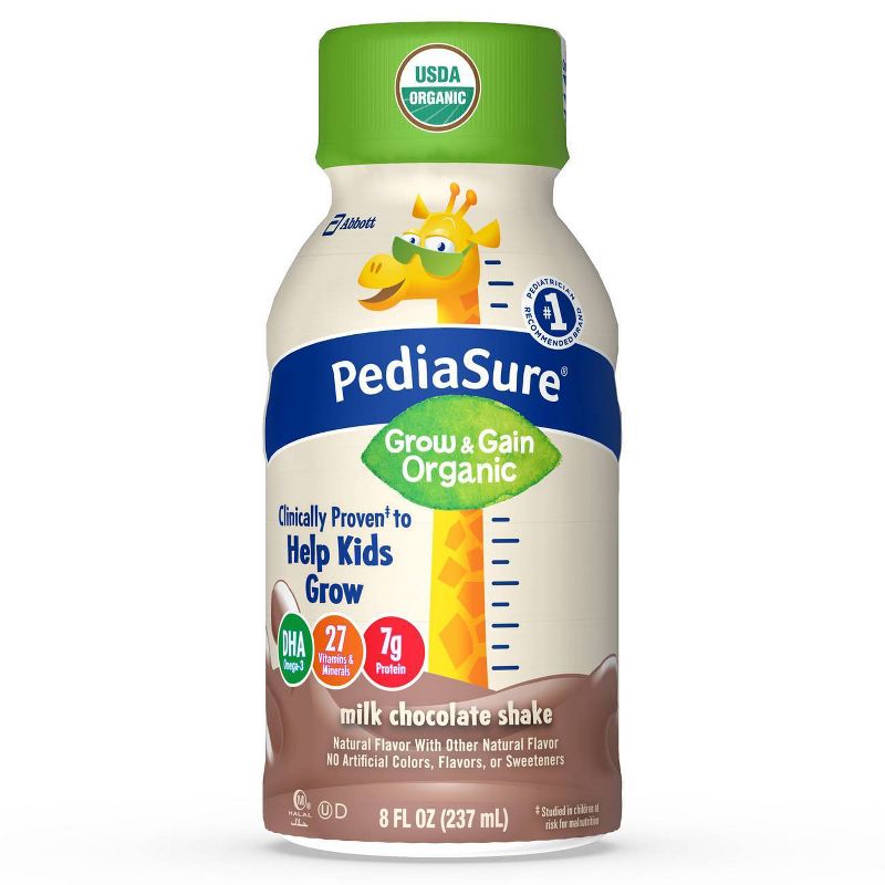 PediaSure Organic Kids Nutritional Chocolate Shake - 6ct/48 fl oz Each