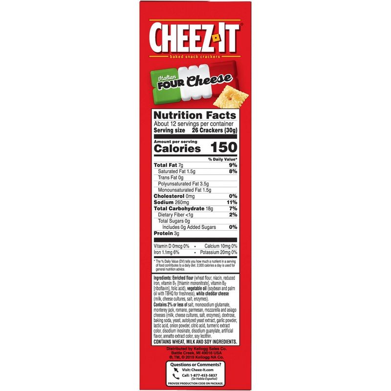 Cheez-It Italian Four Cheese Baked Snack Crackers 12.4oz