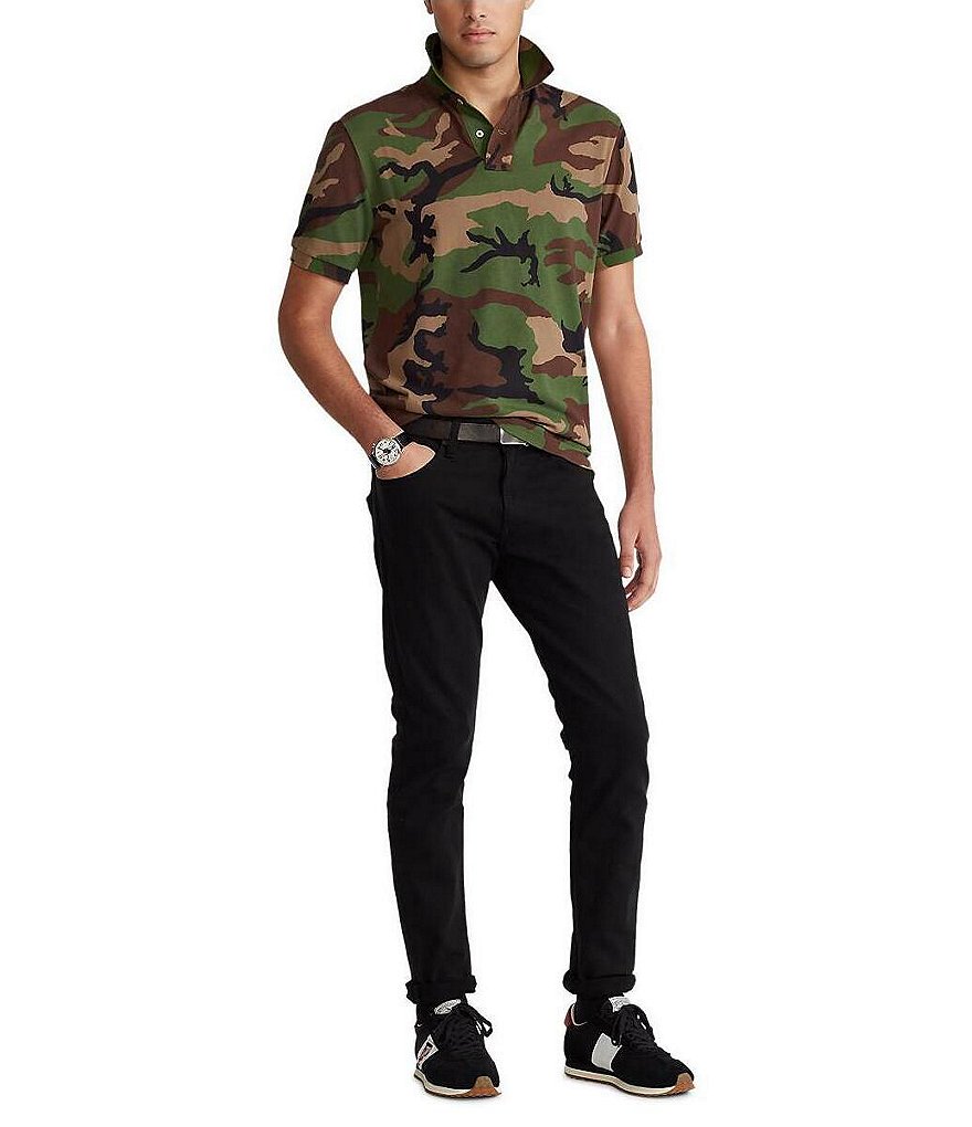 Visconti Petal Print Short-Sleeve Polo Shirt