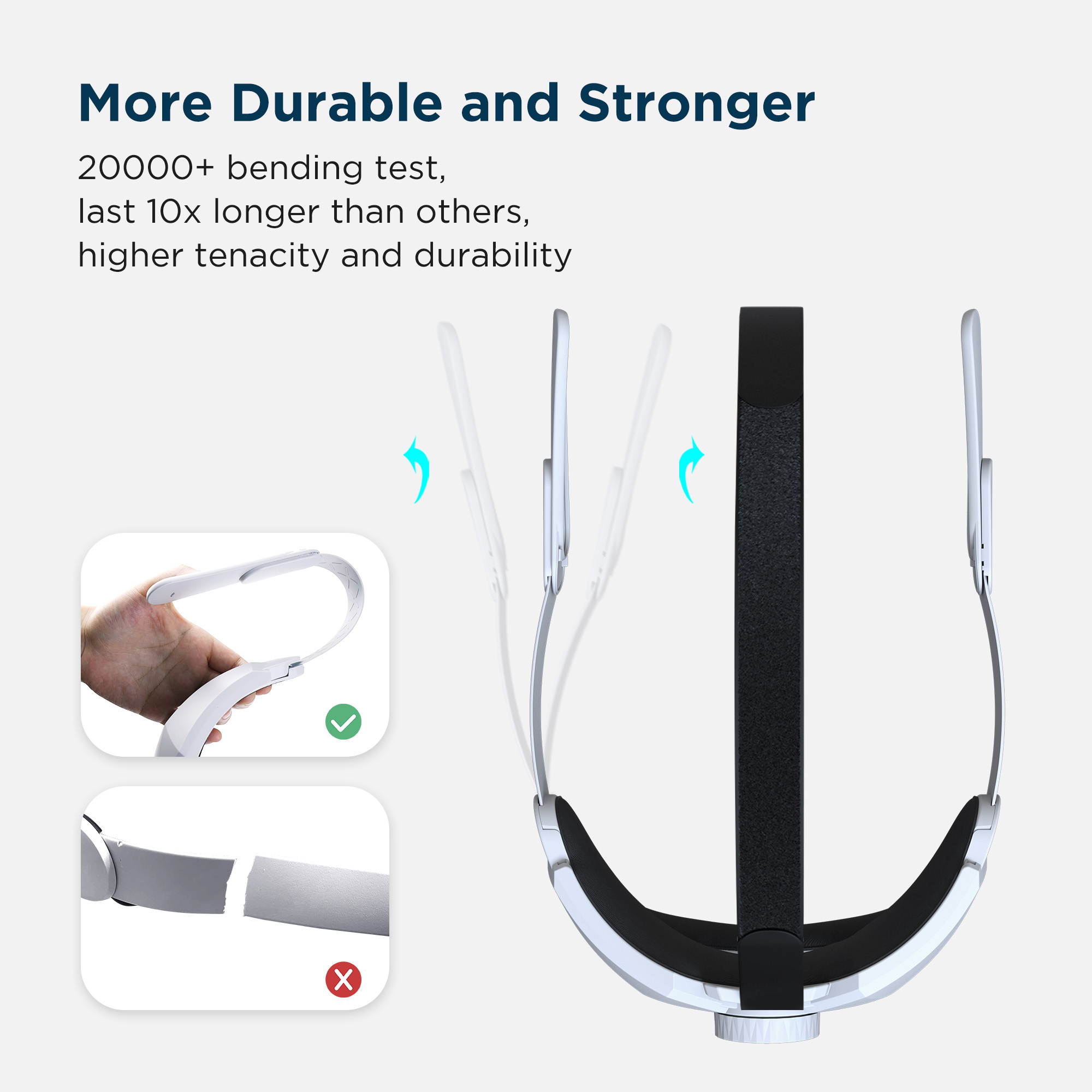 KIWISAMRT Elite Strap for Oculus Quest 2 Accessories, Replacement Head Strap with Head Cushion