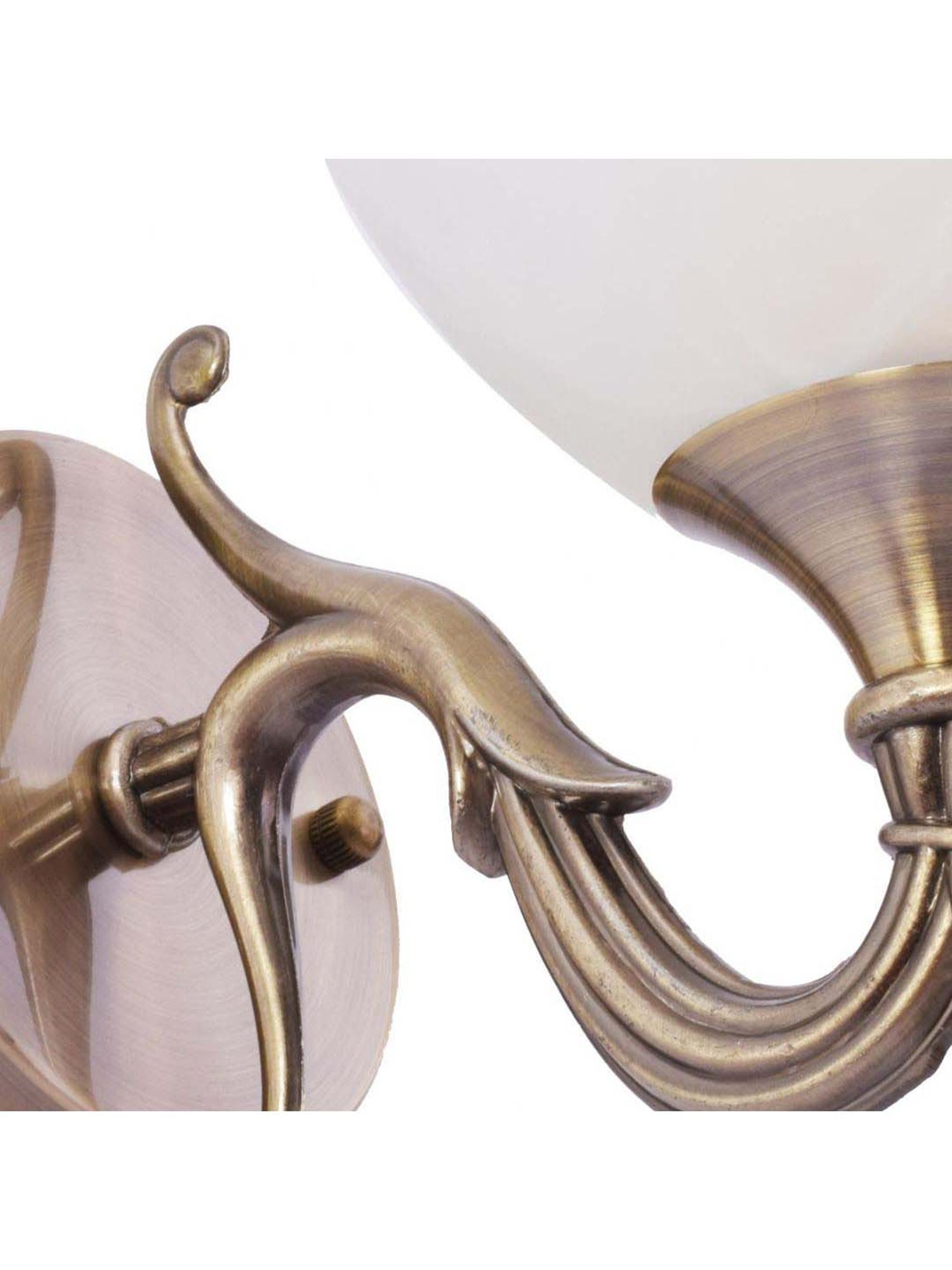 Kapoor E Illuminations White Toleo Stone Look Glass Antique Wall Light