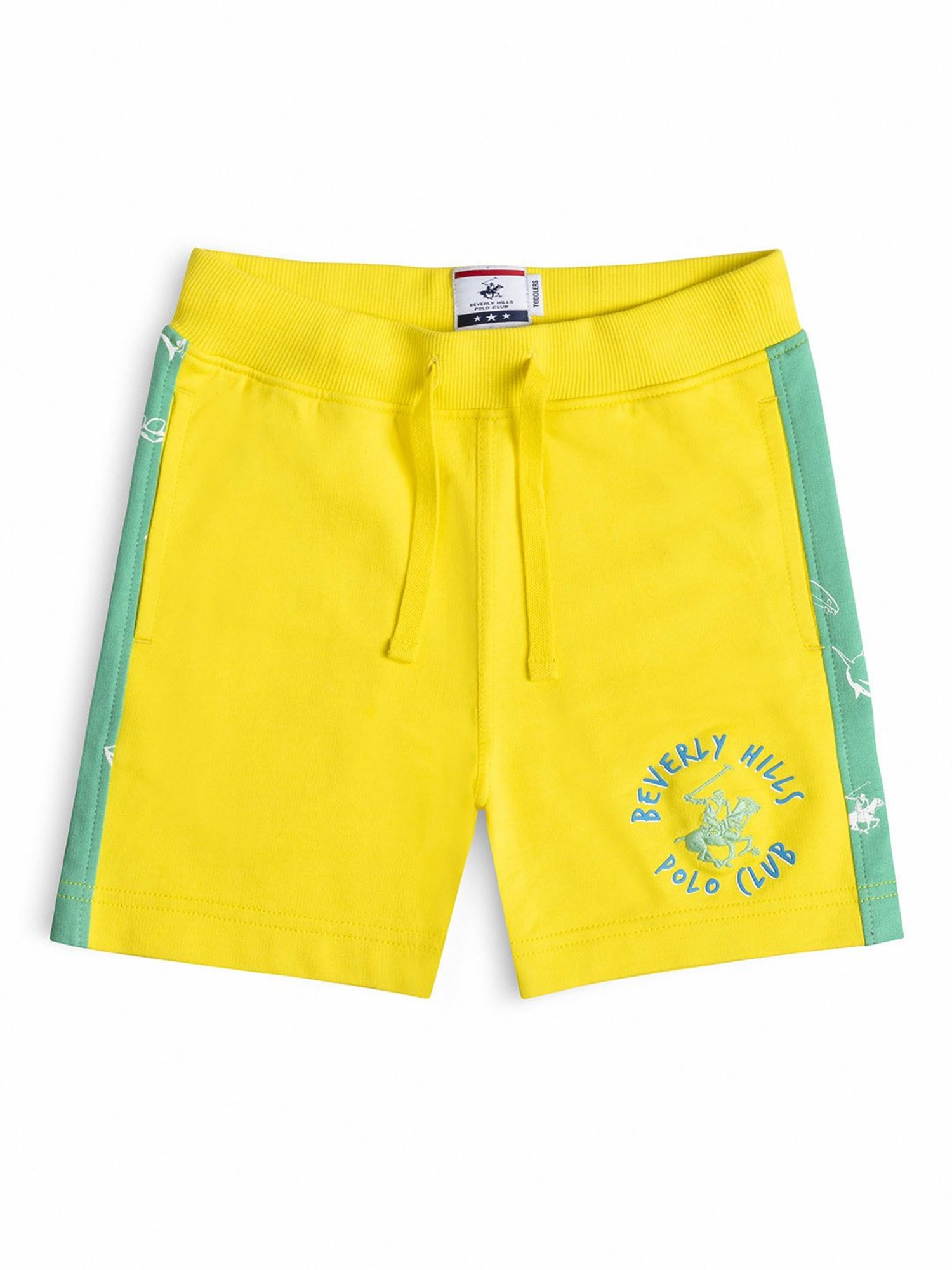 Beverly Hills Polo Club Boys Yellow Solid Shorts