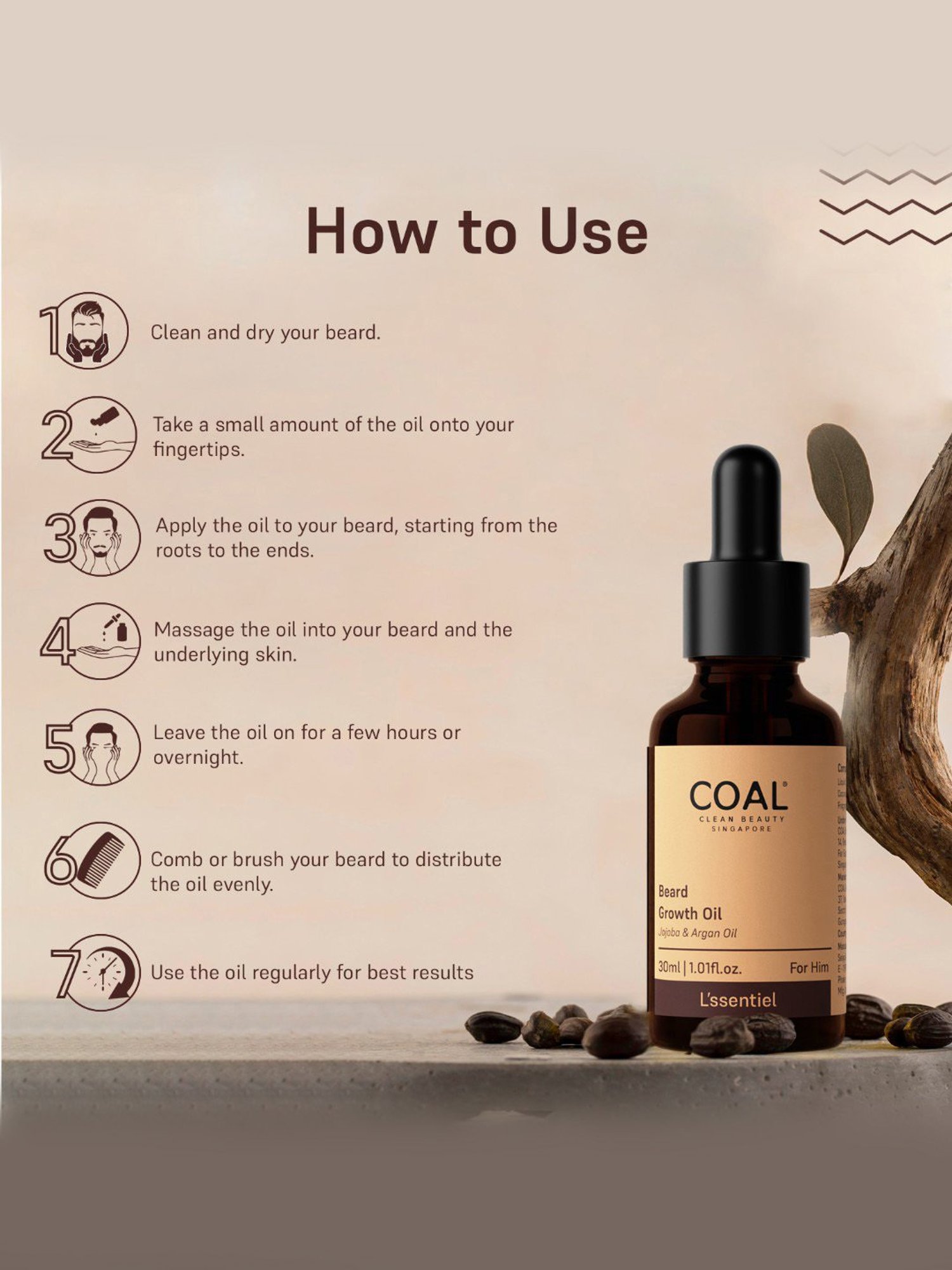 COAL Clean Beauty Beard Growth Oil - 30 ml