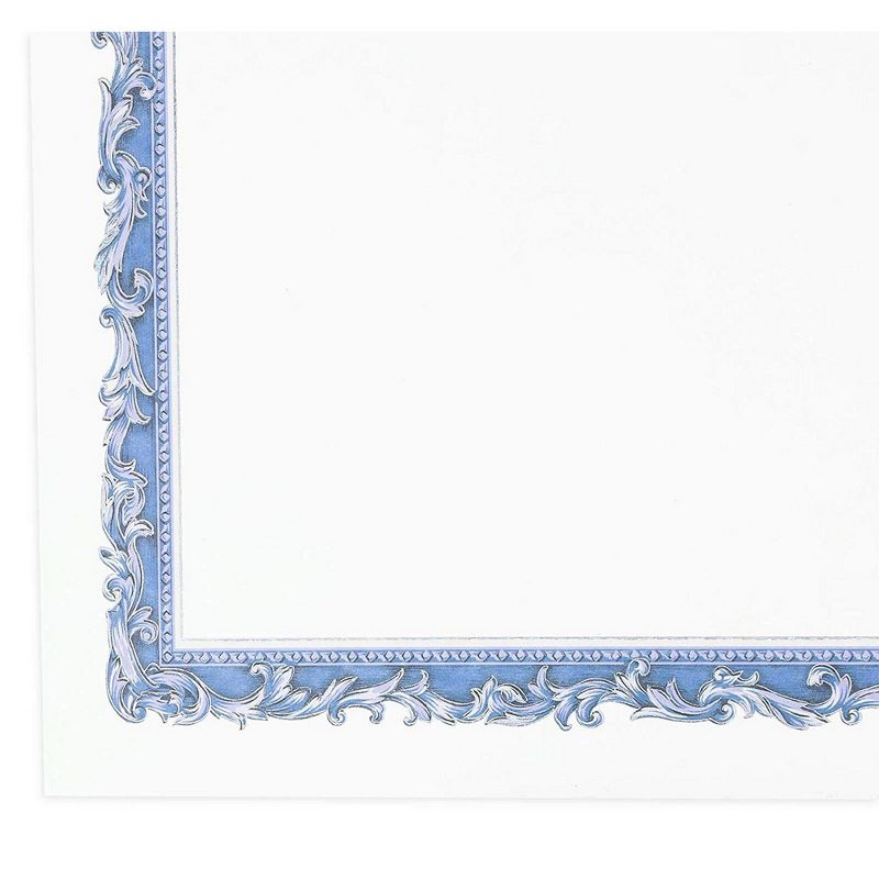 Best Paper Greetings 48-Pack Certificate Paper with Blue Border, Blank Award Certificates (8.5 x 11 in)