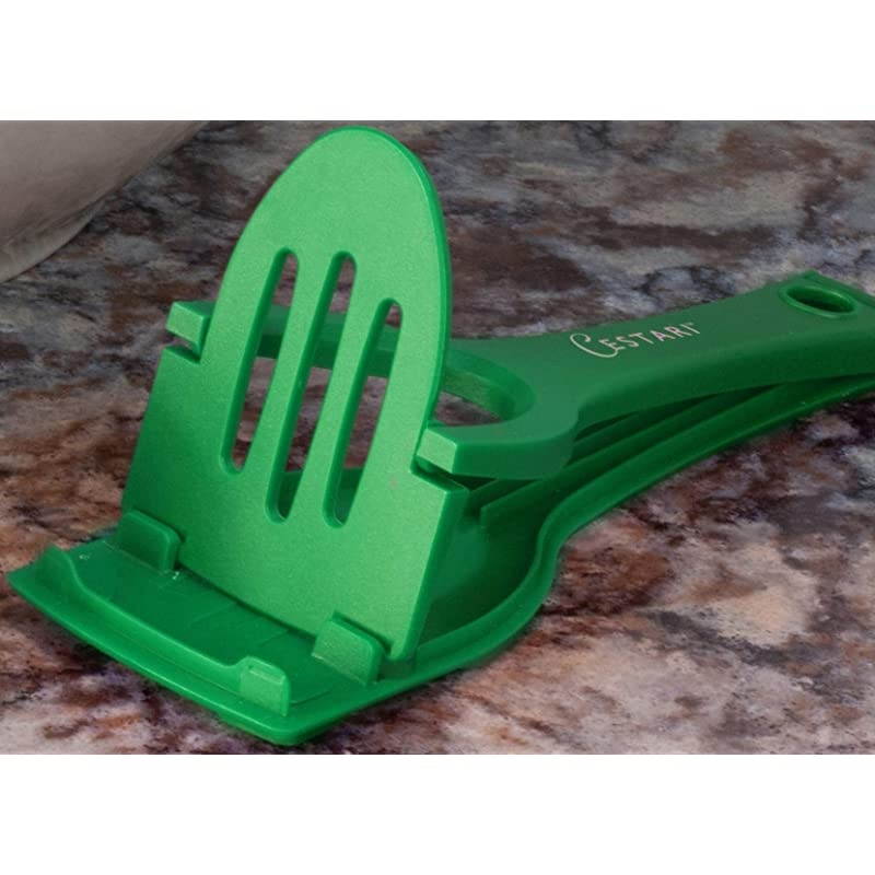 Holder Stand for Smartphones and Tablets, Keep Your Phone, Kindle, or iPad Convenient While Cooking - Original Kitchen Gadget Phone and Tablet Stand (Jade Green)