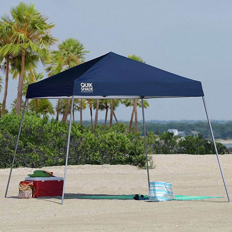 ShelterLogic Expedition 10 x 10 Foot 4 Slant Leg Pop Up Canopy, Midnight Blue