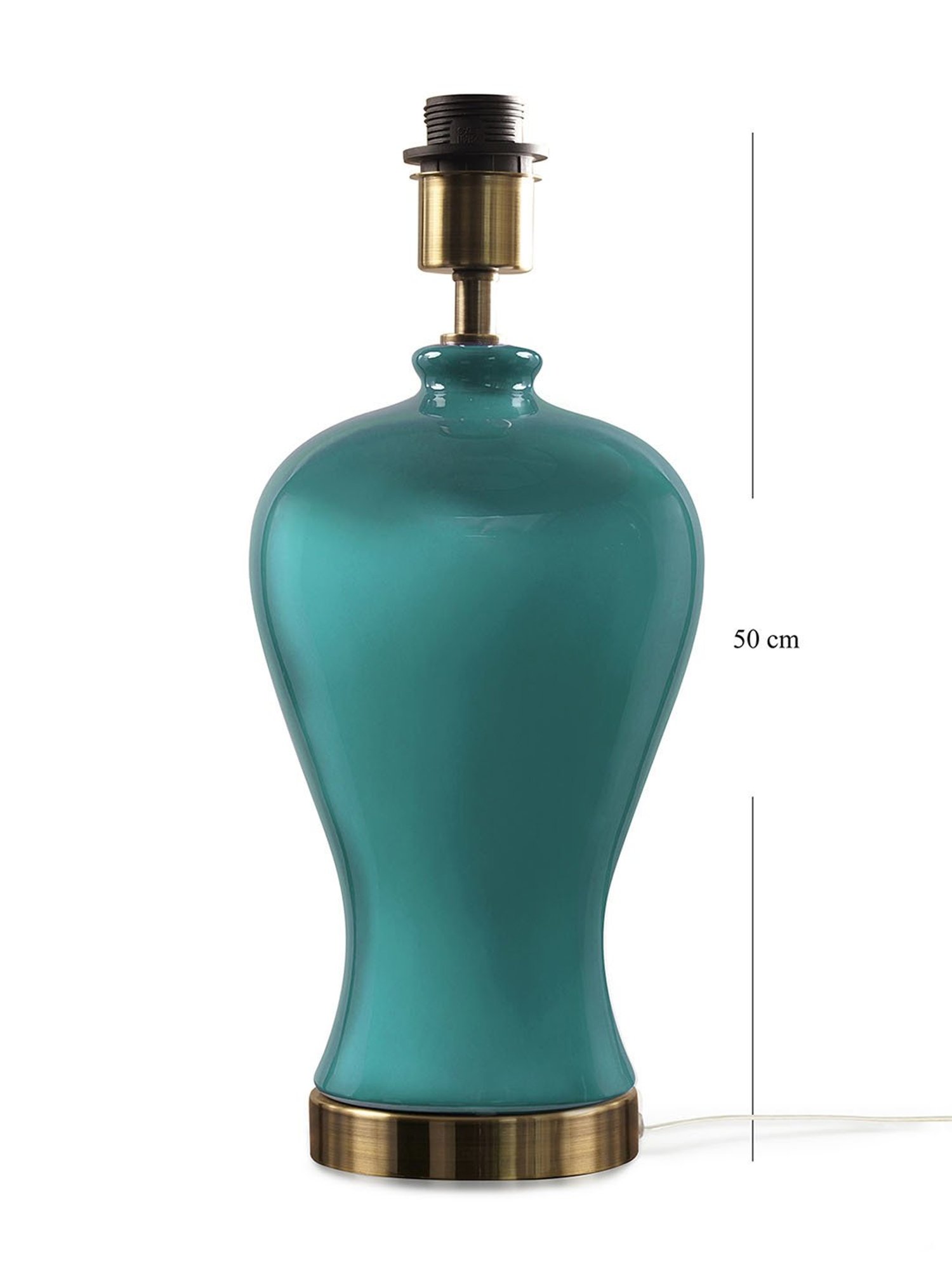 Pure Home and Living Grey Glass Trophy Shaped Table Lamp Stand