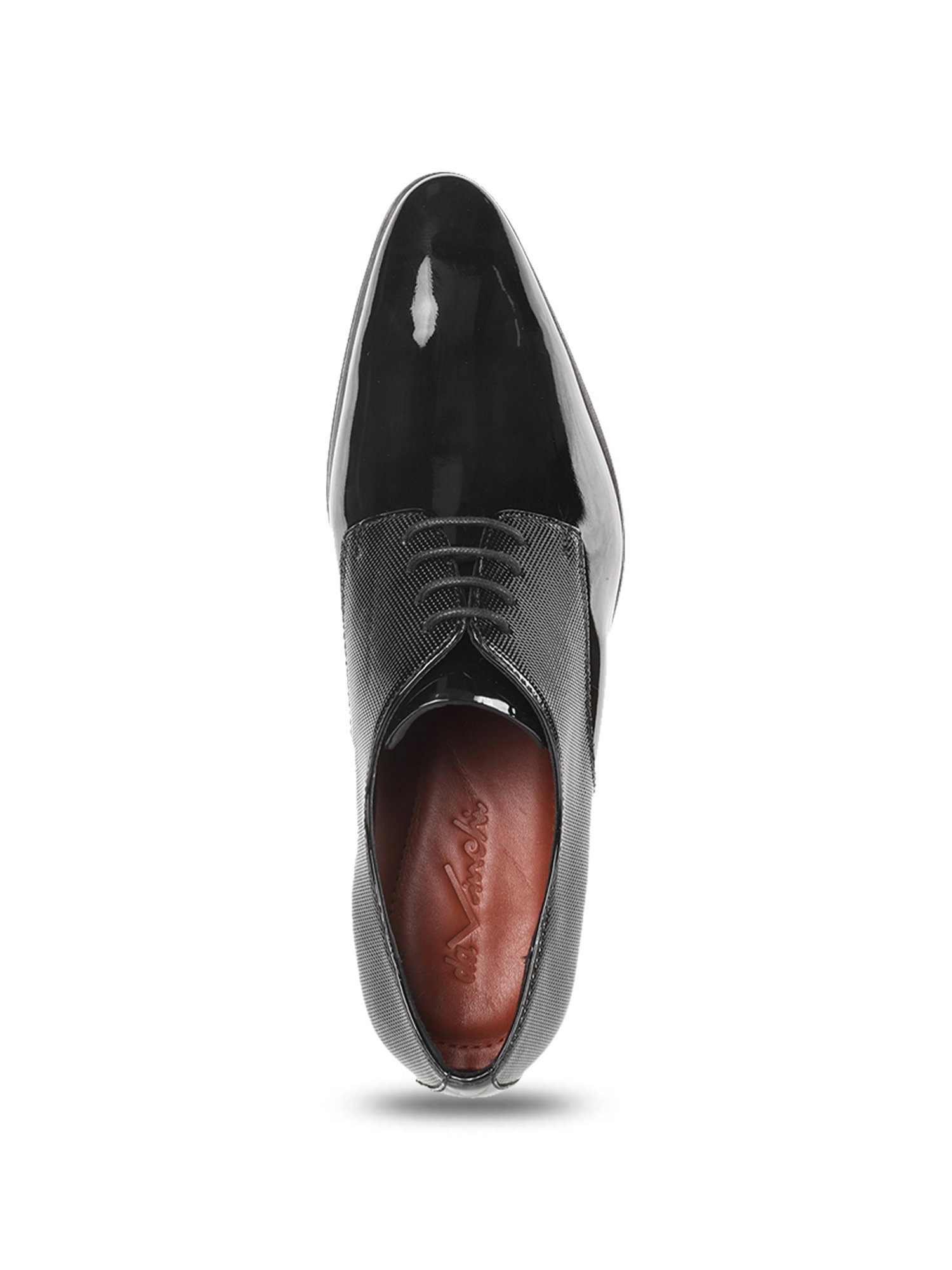 Da Vinchi by Metro Men's Black Derby Shoes