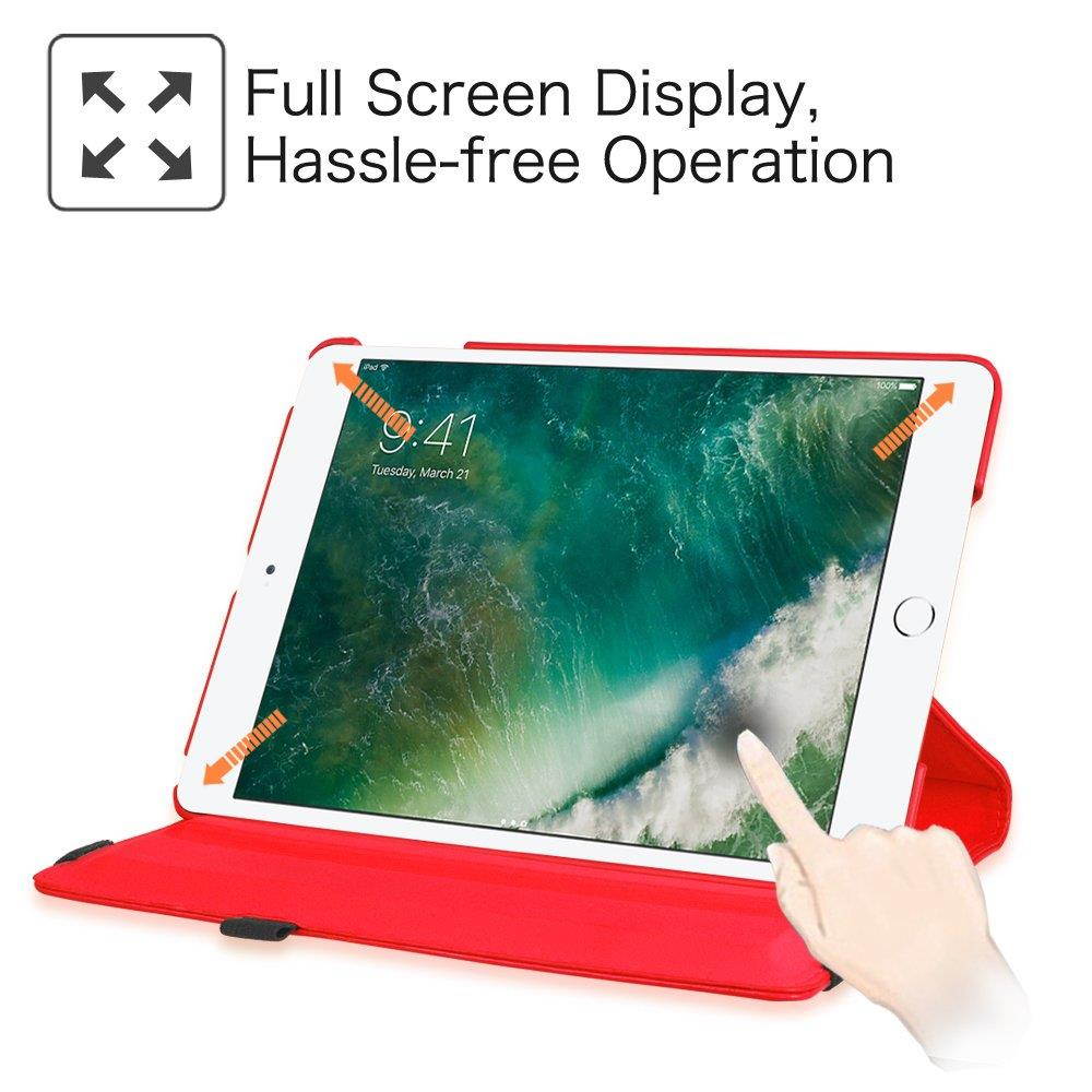 Fintie iPad 9.7 inch 2018 2017 / iPad Air Case - 360 Degree Rotating Stand Protective Cover with Auto Sleep Wake for Apple iPad 9.7 inch (6th Gen, 5th Gen) / iPad Air 2013 Model, Red
