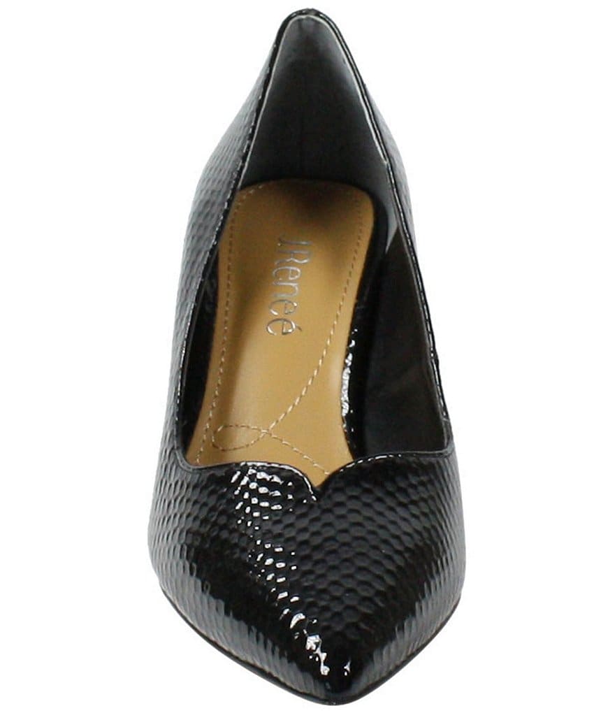 J. Renee Abigaile Patent Embossed Snake Print Pumps