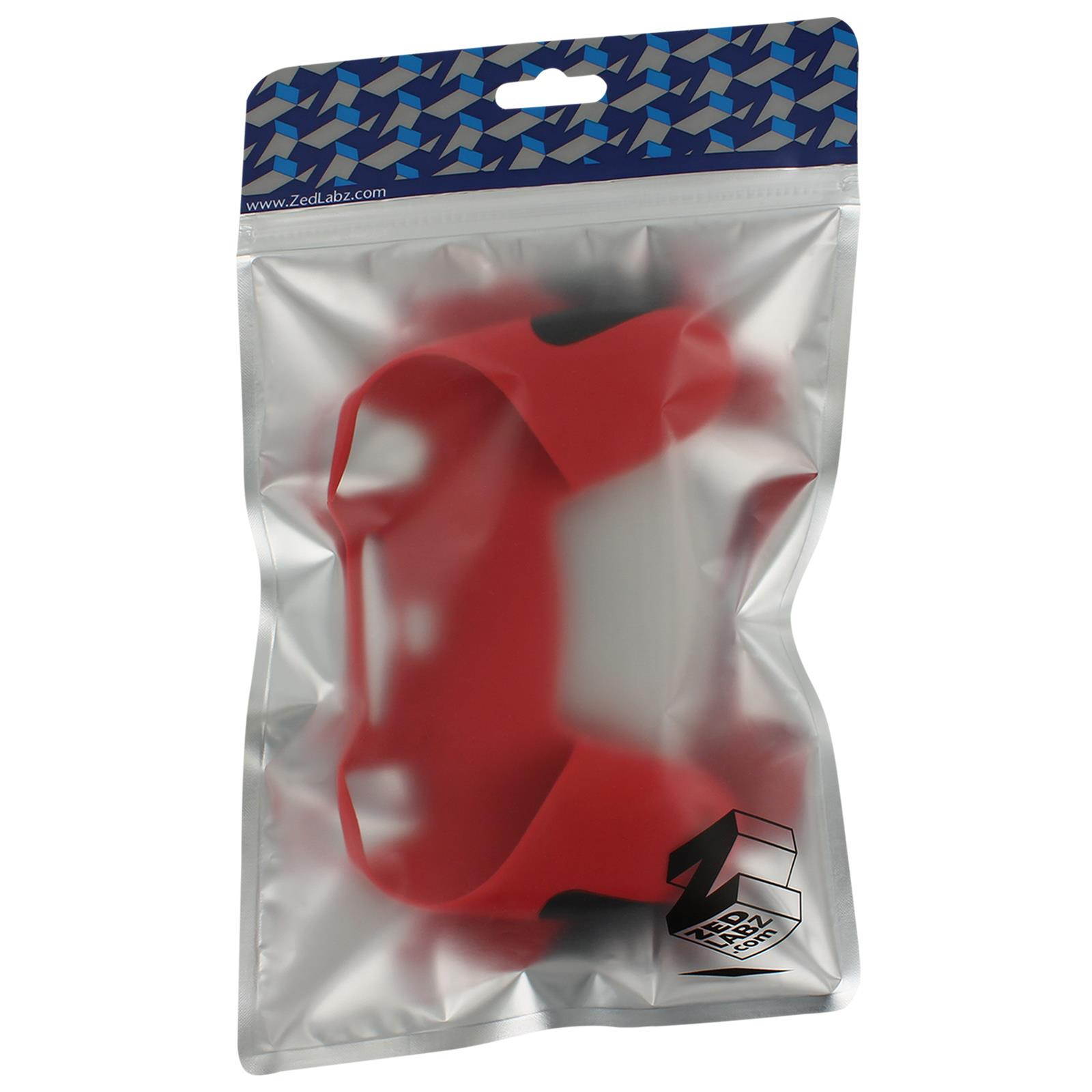 ZedLabz SG-1 silicone rubber grip cover case skin for Sony PS4 controllers - red