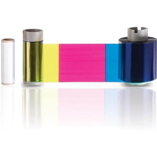 YMCKO: FULL-COLOR RIBBON WITH RESIN BLACK AND CLEAR OVERLAY PANEL   500 IMAGES